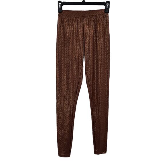 Skims Signature pants logo foil print mesh stretch full length leggings Small S - Picture 2 of 7